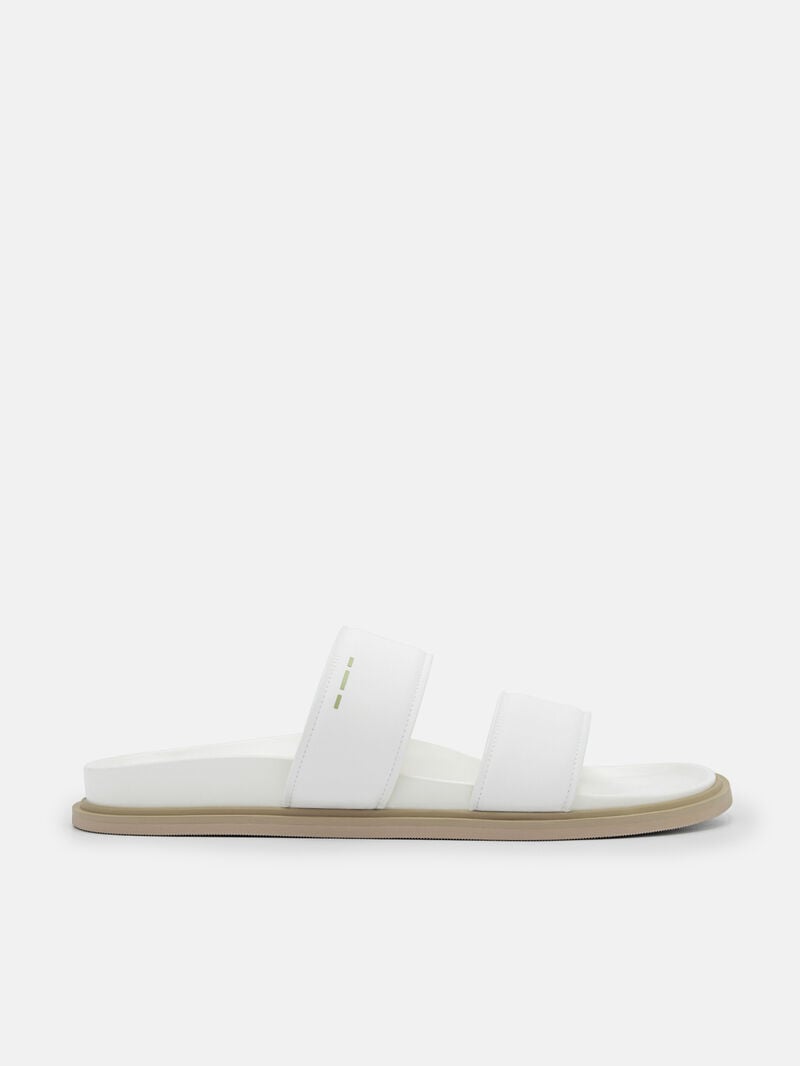Pedro reRecycled Leather Slide Men Sandals White | Q9Q-1601