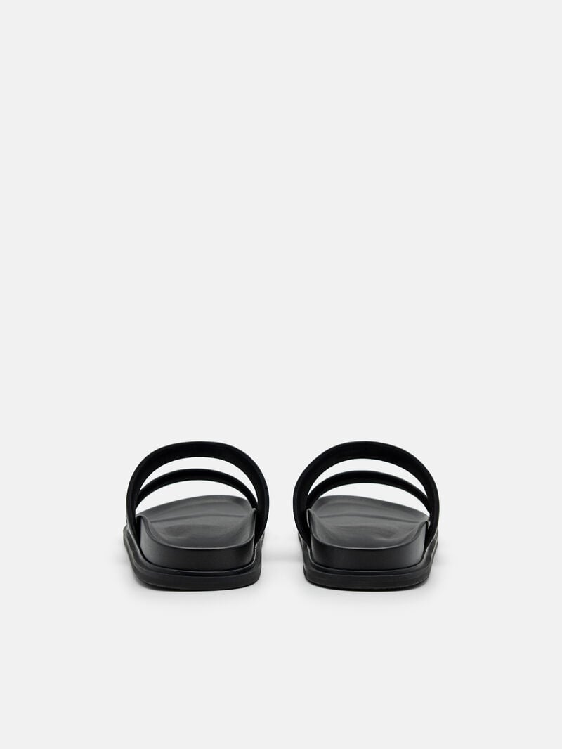 Pedro reRecycled Leather Slide Men Sandals Black | Q9Q-1600