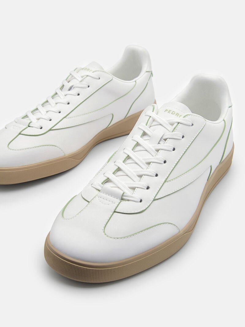 Pedro reRecycled Leather Sneakers Men Court Sneakers White | Q9Q-1605