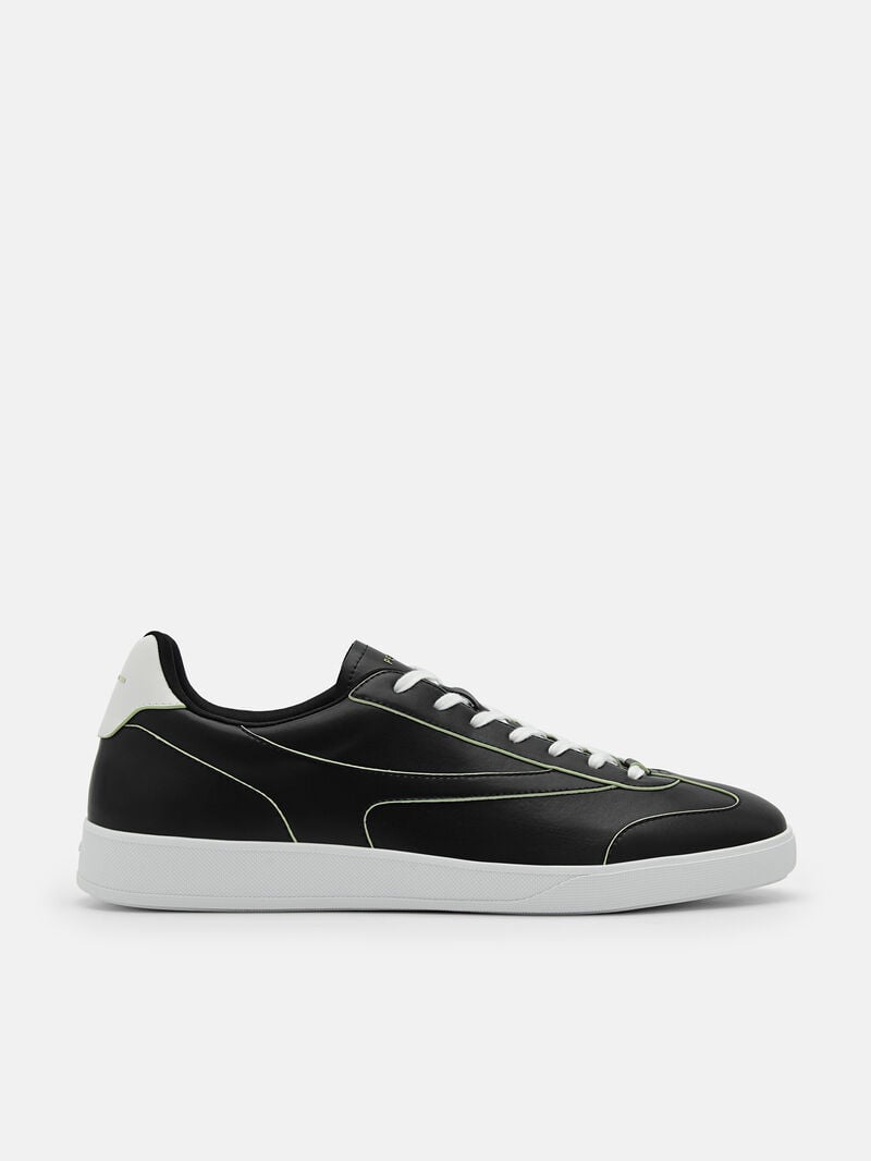 Pedro reRecycled Leather Sneakers Men Court Sneakers Black | Q9Q-1604