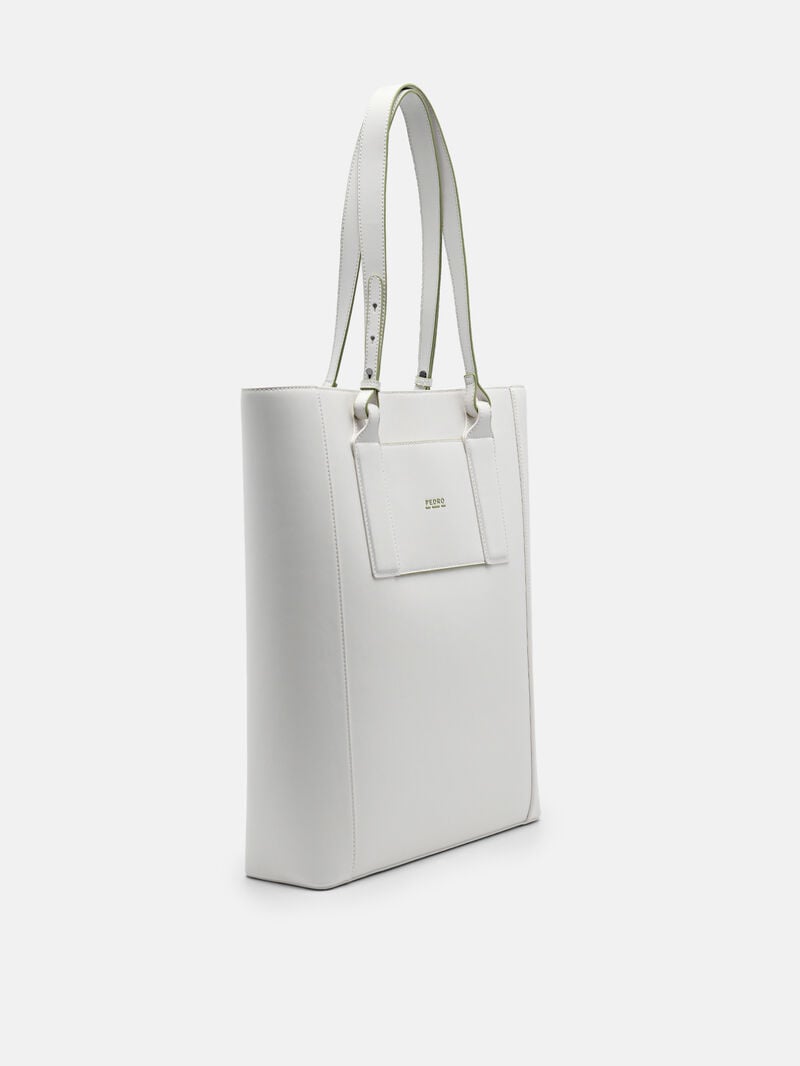 Pedro reRecycled Leather Tote Bags Men Sling Bags White | Q9Q-1089