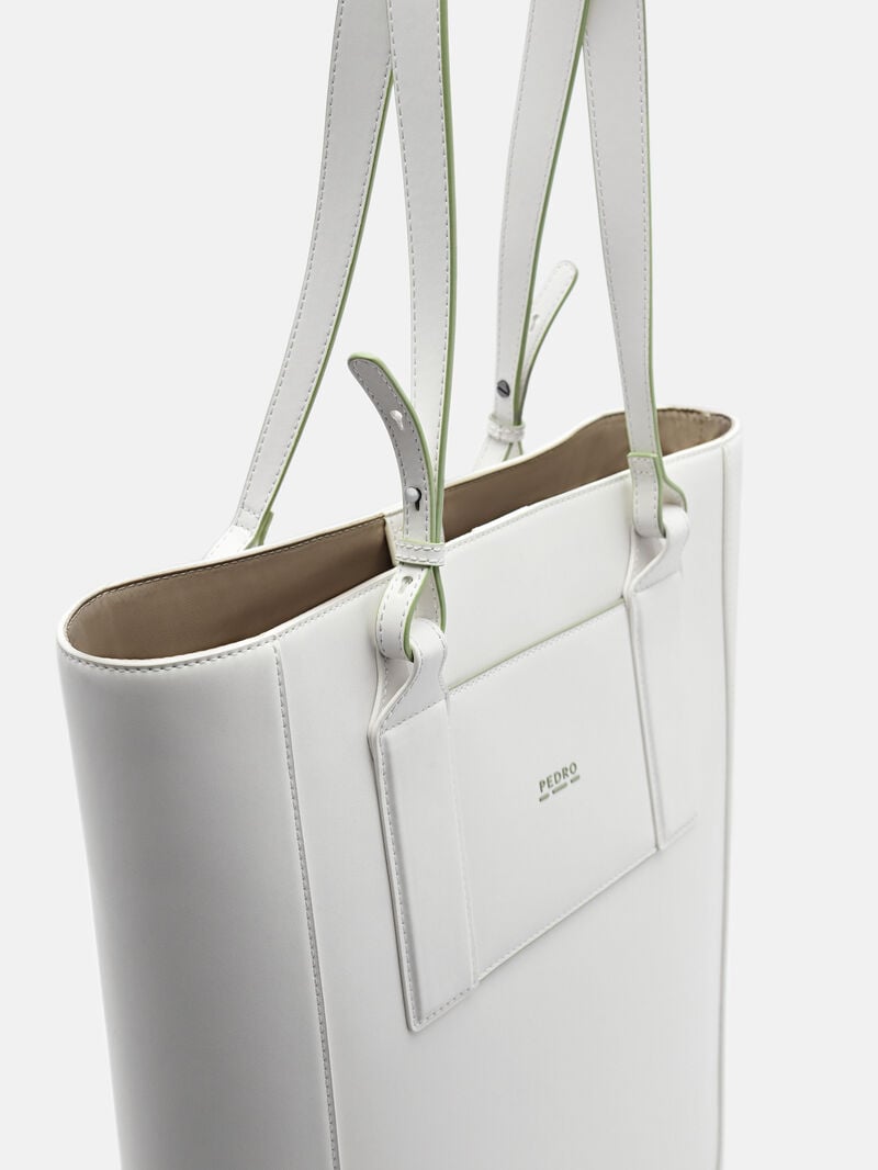 Pedro reRecycled Leather Tote Bags Men Sling Bags White | Q9Q-1089