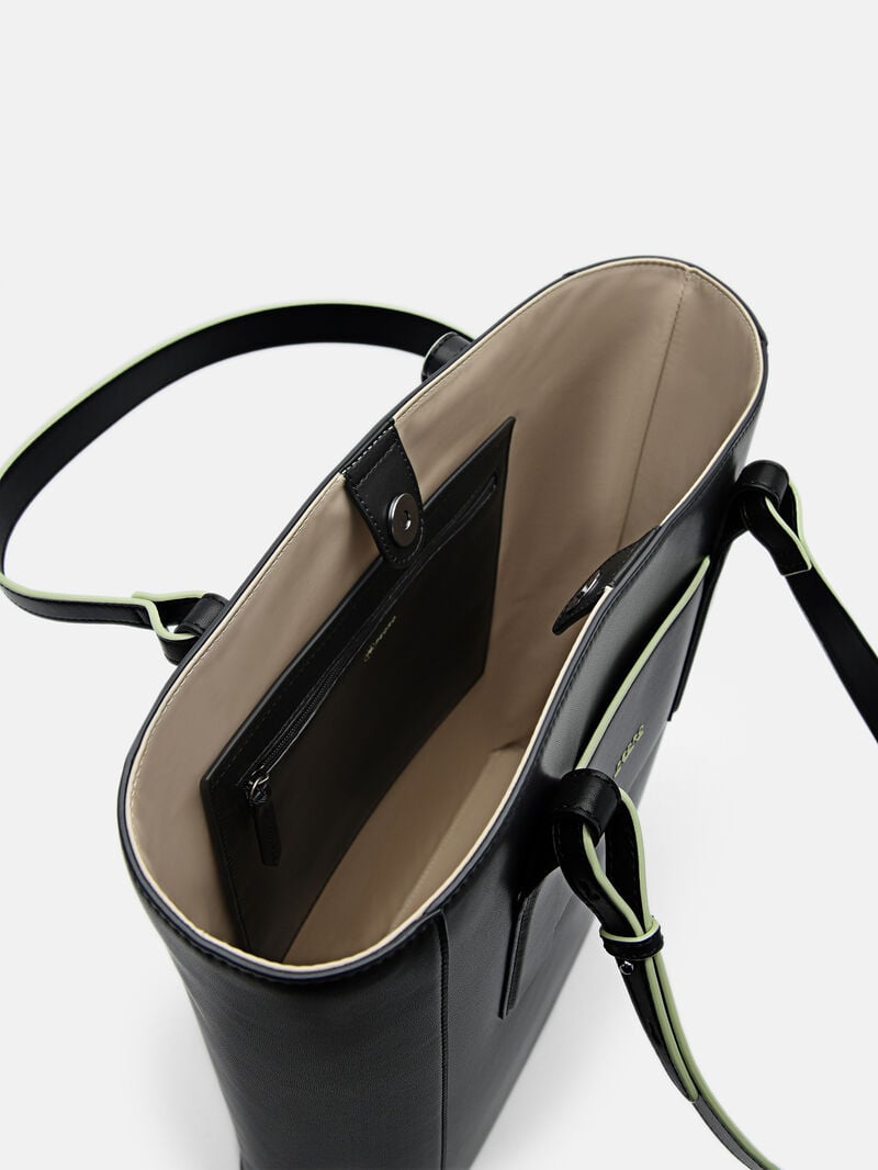 Pedro reRecycled Leather Tote Bags Men Sling Bags Black | Q9Q-1088