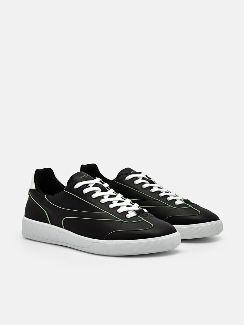 Pedro reRecycled Leather Women Sneakers Black | Q9Q-1602