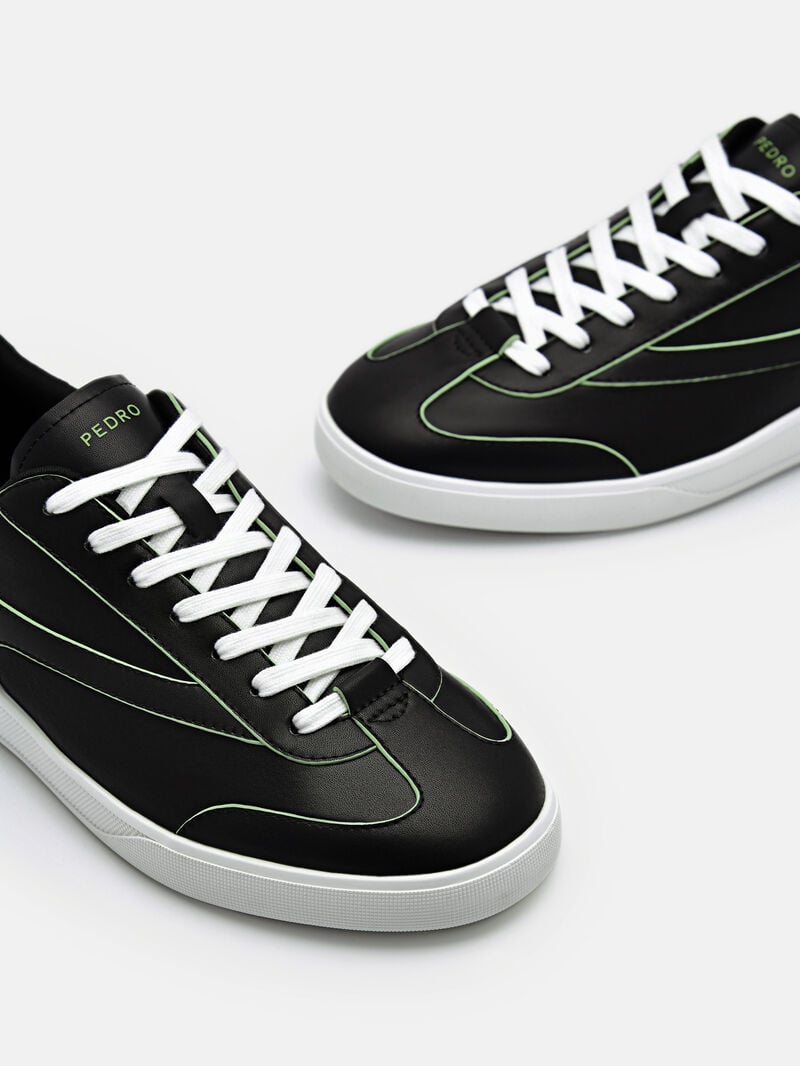 Pedro reRecycled Leather Women Sneakers Black | Q9Q-1602